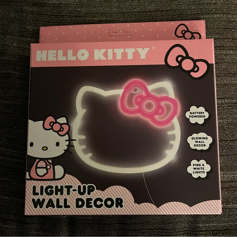 Hello Kitty pink neon light wall decor!